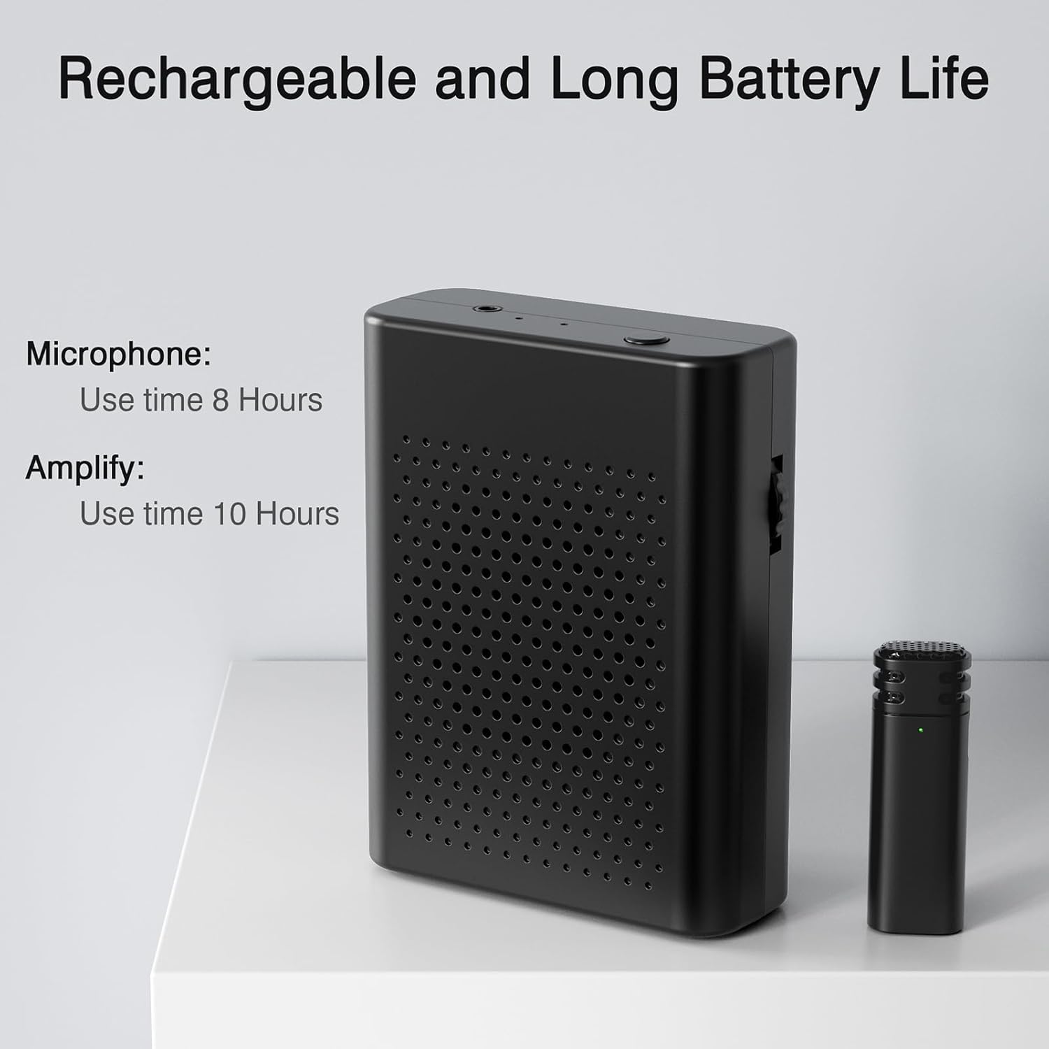 Wireless Voice Amplifier with Wireless Lavalier Lapel Microphone, PA System, Portable Speaker and Cordless Omnidirectional Condenser Recording Mic for Teacher, Streaming,Classroom,Speech, Meeting,Yoga