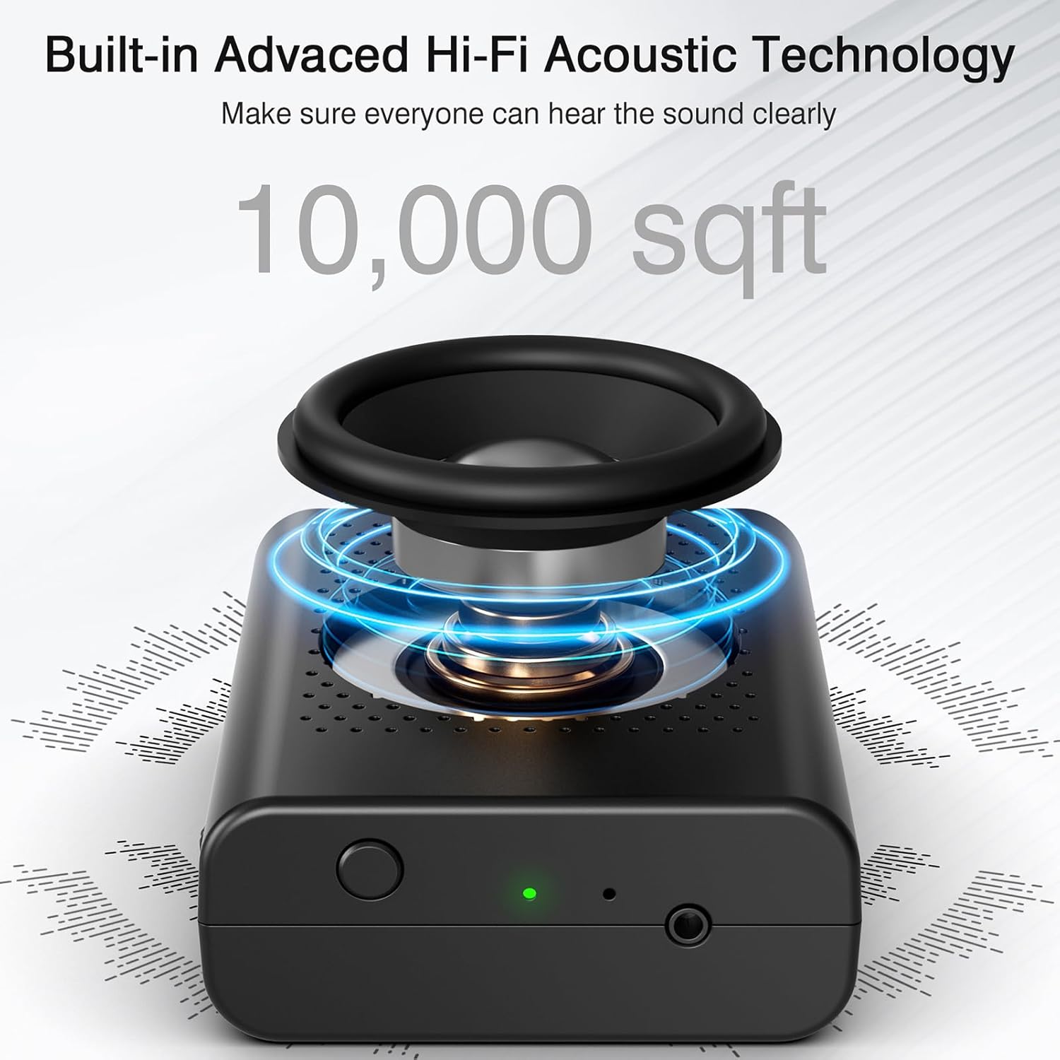 Wireless Voice Amplifier with Wireless Lavalier Lapel Microphone, PA System, Portable Speaker and Cordless Omnidirectional Condenser Recording Mic for Teacher, Streaming,Classroom,Speech, Meeting,Yoga