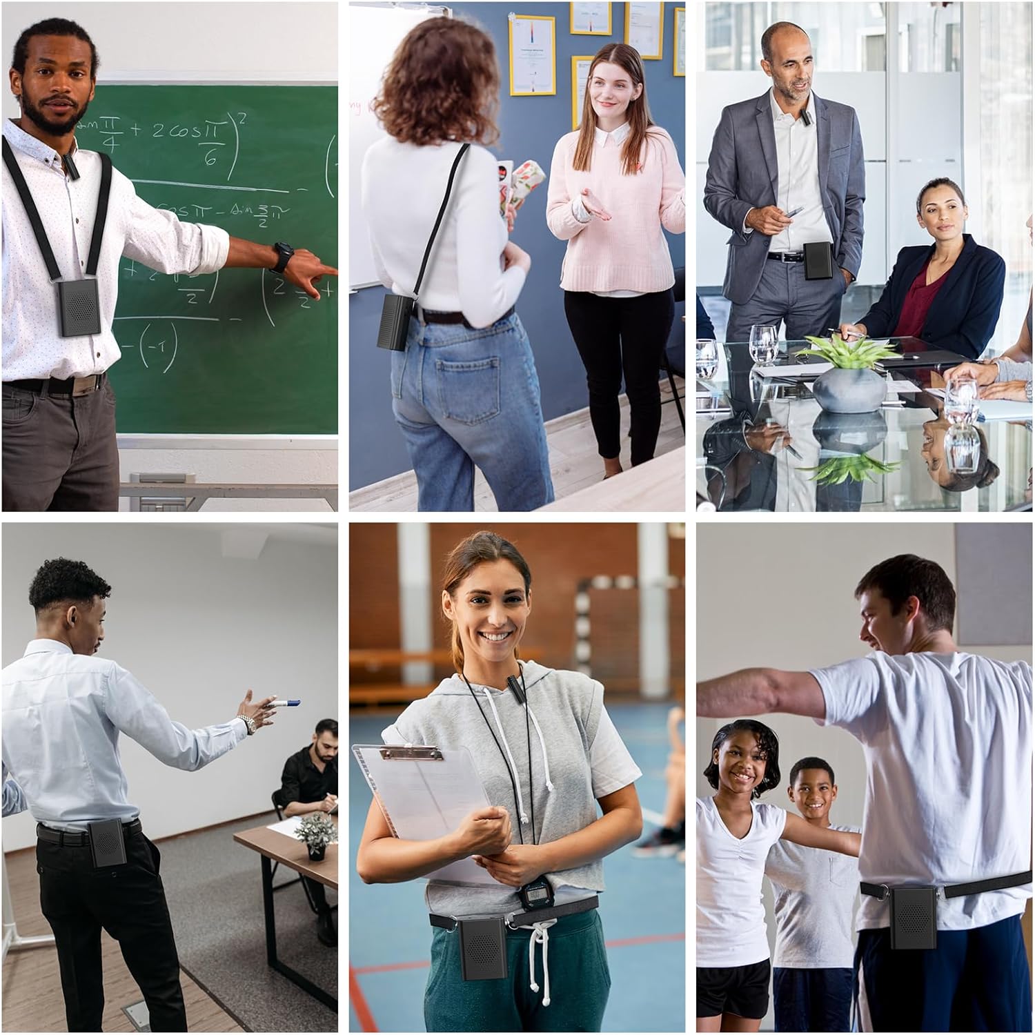 Wireless Voice Amplifier with Wireless Lavalier Lapel Microphone, PA System, Portable Speaker and Cordless Omnidirectional Condenser Recording Mic for Teacher, Streaming,Classroom,Speech, Meeting,Yoga